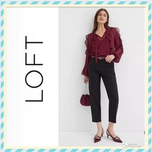 LOFT Marisa Black Skinny Ankle Pants NWT
